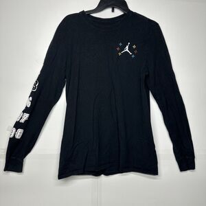 Nike Jordan Chicago Bulls Champions of the World Long Sleeve T Shirt Black M